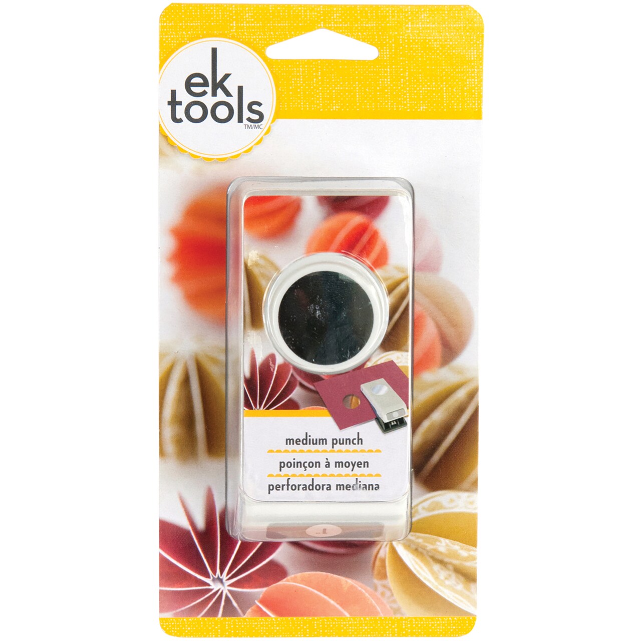 EK Tools Medium Circle Punch, 1 inch with Safety Lock - Create Precise Circles with Paper or Cardstock - Hole Puncher for Handmade Cards, Scrapbooking, Gift Tags, DIY Projects, and Crafts